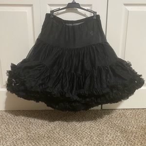 Sheer Black crinoline petticoat